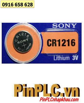 Sony CR1216, Pin đồng xu 3v lithium Sony CR1216 Made in Indonesia